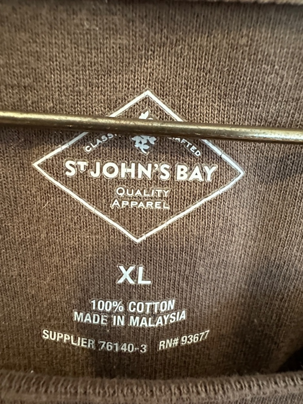 St. John's Bay Short Sleeve Scoop Neck Tee - Brown - Picture 2 of 3
